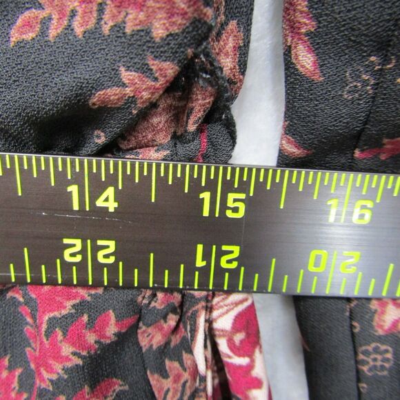 Anthropologie One September Jumpsuit Breezeway Embroidered Boho Small Red Black - Picture 14 of 16